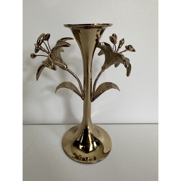 Monique Lhuillier Lara Floral Taper Candlestick Holder , Short, Pottery Barn - Picture 1 of 6